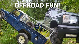 Land Rover Defender and Discovery Off Roading!