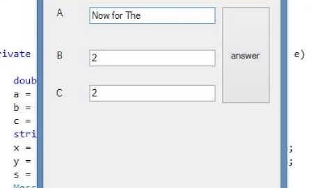C# quadratics Calculator