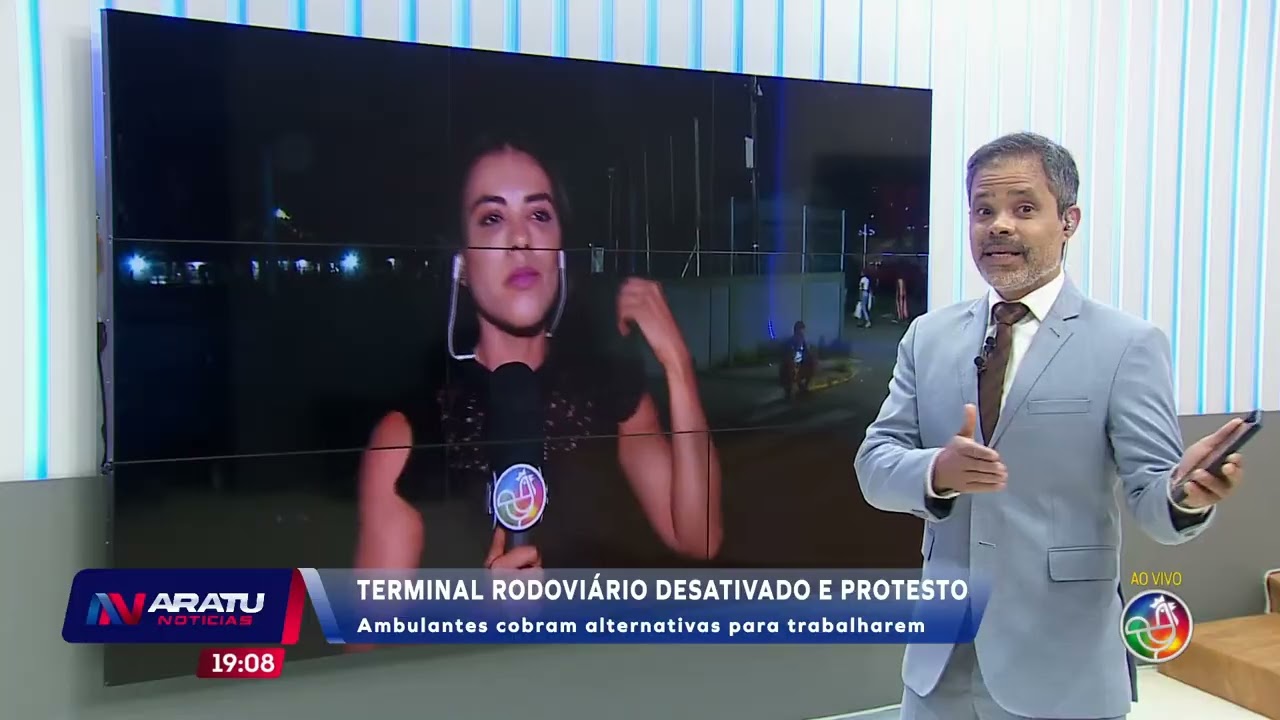 Terminal Rodoviário desativado e protesto | ARATU NOTÍCIAS | TV ARATU