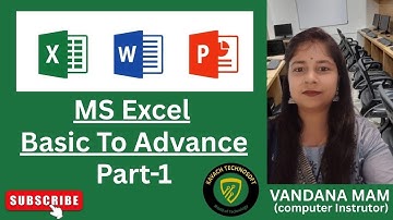 MS Excel Basic To Advance | MS Excel Tutorial for Beginners | Introduction to Excel | First Class