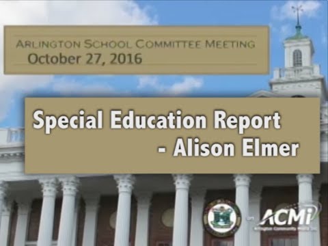Special Education Report - October 27, 2016