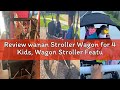 Review wanan Stroller Wagon for 4 Kids, Wagon Stroller Featuring 4 High Seat with 5-Point Harnesses