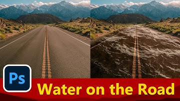 How to create Water wave effect on the road in Adobe Photoshop ? (tutorial) Road / River