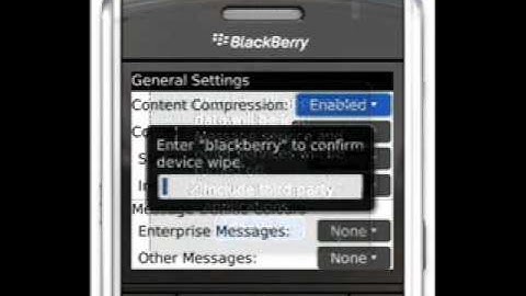 BlackBerry WipeHandheld - Factory Reset, Master Reset