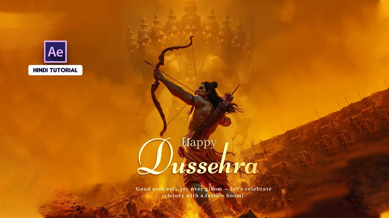 Happy Dussehra Motion Graphics in After Effects