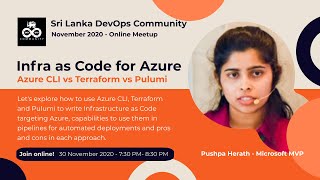 SL DevOps Community Meetup - November 2020 - Infra as Code for Azure