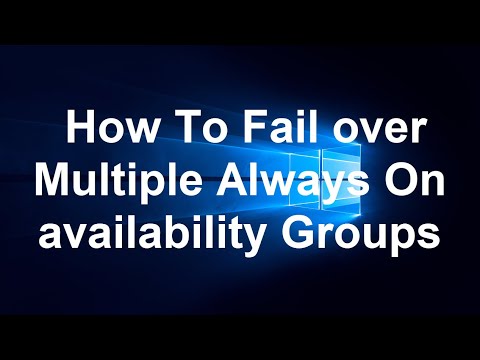 How To Fail over Multiple Always On availability Groups