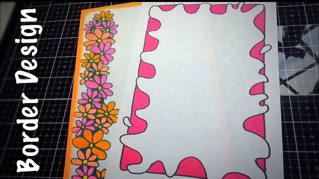 Simple Borders For Project File - I have used water colour, it's easy