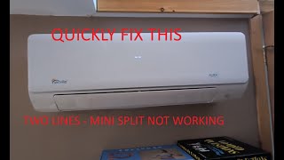 Celebrity MINI SPLIT HAS TWO LINES AND NOT WORKING - HOW TO QUICKLY ADDRESS THIS COMMON SIGHT Profile