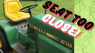 John Deere 216 Seat Replacement - Too Close for Comfort