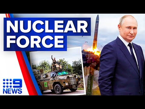 Vladimir Putin oversees display of nuclear force | 9 News Australia