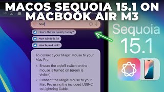 macOS Sequoia 15.1 With Apple Intelligence on Macbook Air M3