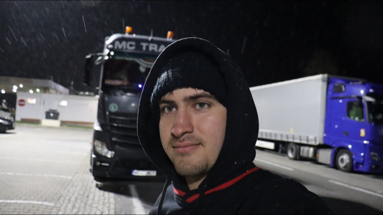 Cum arata o zi de conducere in Vestul Europei - A incepu sa ninga! Mergem din Austria in Germania