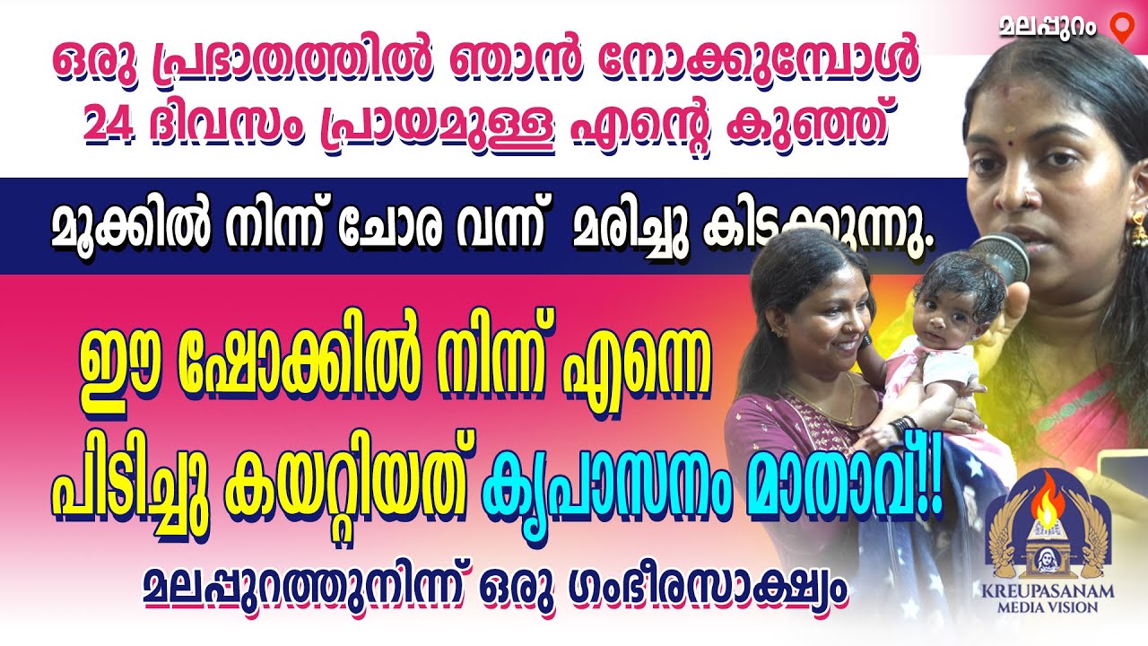 ഒരു പ്രഭാതത്തിൽ ഞാൻ നോക്കുമ്പോൾ 24 ദിവസം പ്രായമുള്ള എൻ്റെ കുഞ്ഞ് മൂക്കിൽ നിന്ന് ചോര വന്ന്