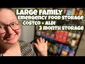 LARGE FAMILY EMERGENCY FOOD STORAGE - - Family of SIX - - THREE MONTH storage / / Costco and Aldi