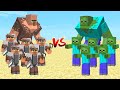 VILLAGER ARMY vs ZOMBIE ARMY in Minecraft Mob Battle