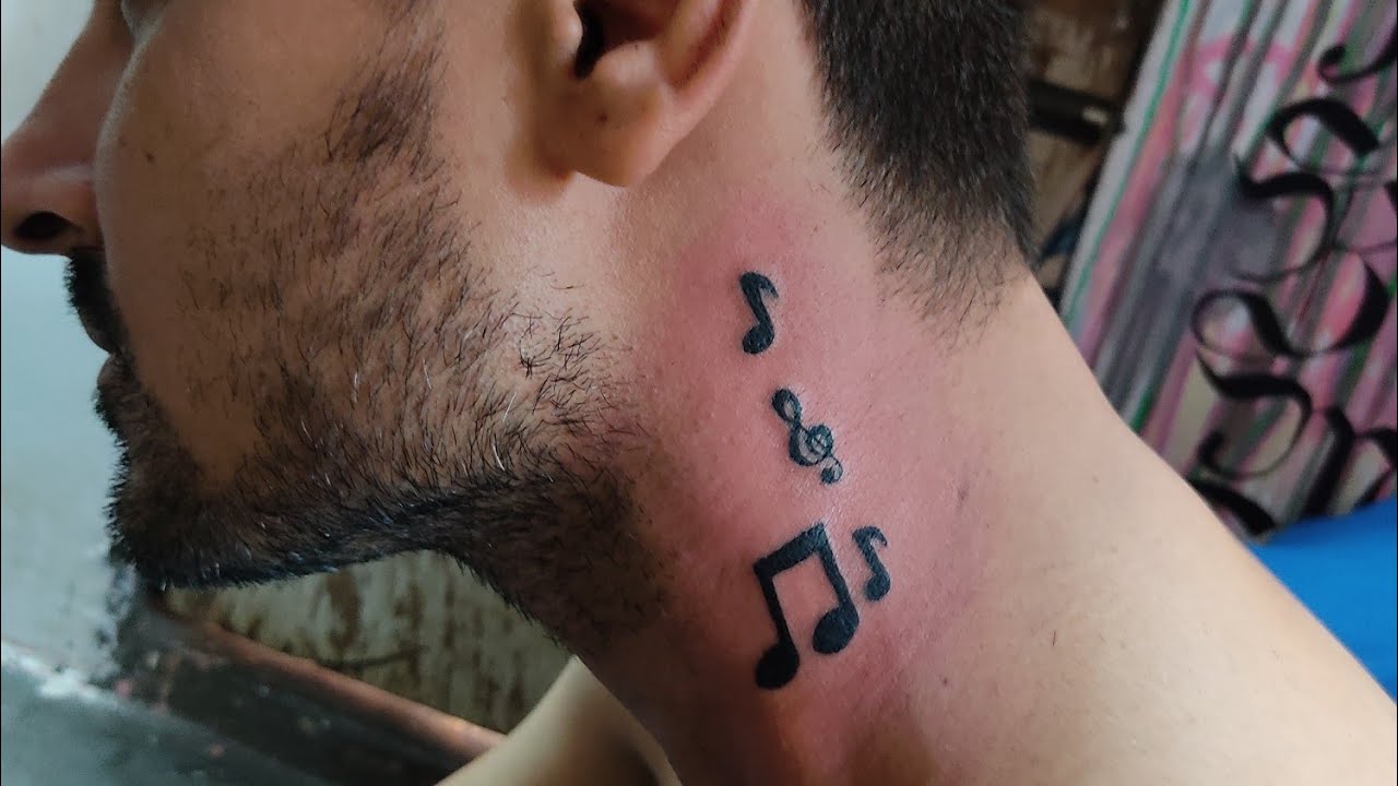 64 Terrific Musical Tattoos On Neck  Tattoo Designs  TattoosBagcom