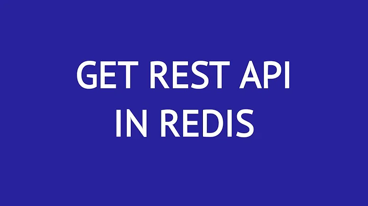 GET REST API IN REDIS | CODE PRACTICE