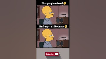 Find only 4 differences #simpsons #viral #shorts