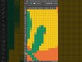 Turning an Image into Pixel Art #vectorart #illustrator #designprocess #youtubeshorts #designer