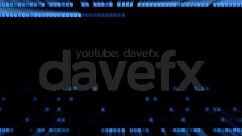 DAVE FX -   TRON Blue SQUARES with Light Rays Abstract BACKGROUND Animation