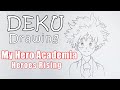 How to Draw Deku from My Hero Academia: Easy Deku Drawing Step by Step Sketch | Heroes Rising