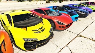 Destruindo 18 Super Carros com Carro Rampa! GTA 5 Funny Moments