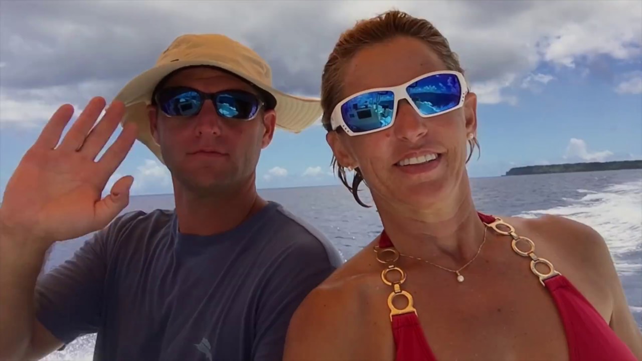 Amy's wakeboarding off the coast of Guam - YouTube