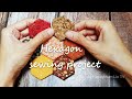 Best use of small fabric pieces / Hand Stitch / hexagon  sewing project 小布片大用途
