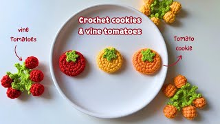 Miniature Dessert 🍅 How to Crochet Mini Tomato Cookies & Vine Collection