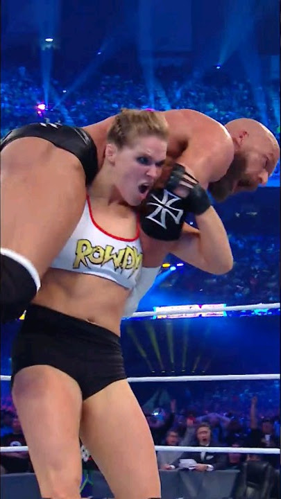 Ronda Rousey wasn't backing down from anyone at #WrestleMania 34