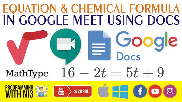 How to insert equations and chemical formulas in google docs or documents using #mathtype #plugin
