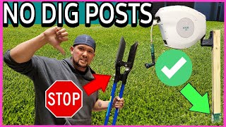 Set Posts the Easy Way: No Dig or Cement Posts ✨ Hoselink Retractable Garden Hose Install