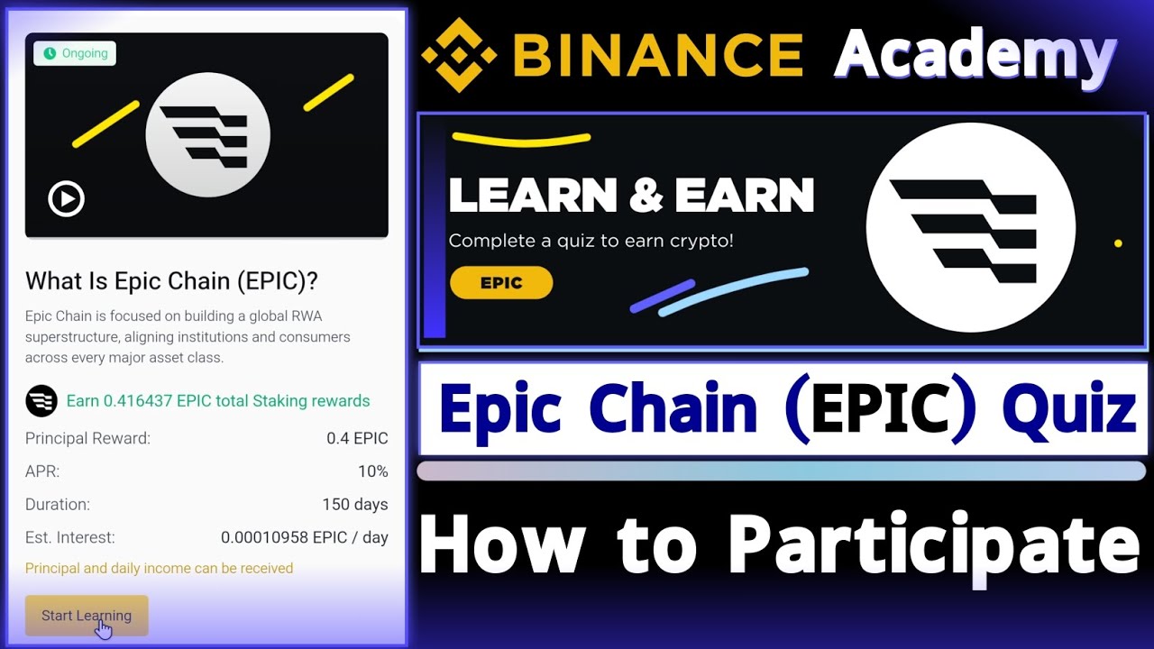Binance Epic Chain (EPIC) Quiz | Learn and Earn | Binance Academy | How to  Participate - YouTube