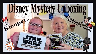 Disney Mystery Unboxing with Tripp!!  Special Announcement!  Fun and Bloopers!
