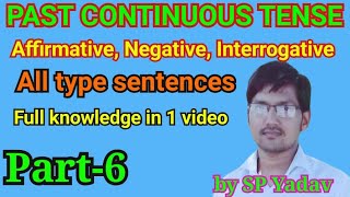 Past Continuous  Tense #all type sentences with examples.Learn easily and title.complete knowledge.