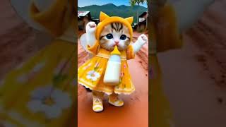 दूध पंगे डांस करते हुए बिल्ली|#billi #cat #dubidubidu #cartoonbilli #cartoon