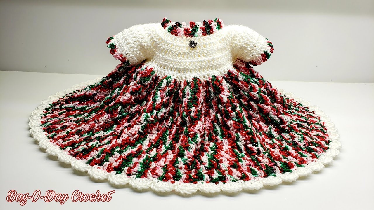 crochet baby christmas dress pattern