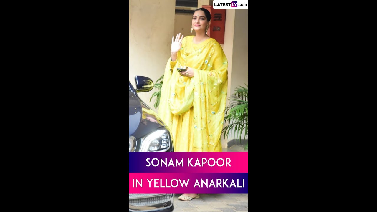 Sonam Kapoor Looks Beautiful In Yellow Anarkali