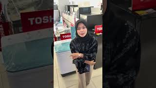 Hujan ga nentu kaya sekarang solusinya Toshiba Mesin Cuci VHM100MN(WB)😆💙— 2 Tabung Harga Under 2jt
