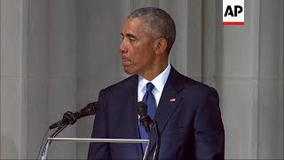 Barack Obama Speaks At Memorial Service For John Mccain
