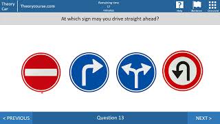 Car theory exam in the Netherlands - Traffic Signs - 20 CBR questions, answers, and explanation screenshot 5