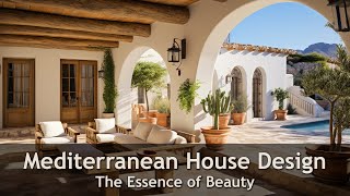 Serenity Redefined: Rustic Wood \& Stone in Mediterranean House Design