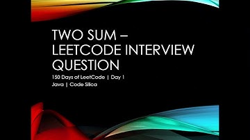Two Sum | LeetCode Interview Question | HashMap Explained in Java