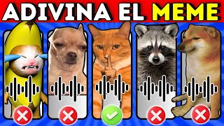 Adivina El MEME Por La Canción😀ANIMALES😍😍Chipi Chipi😺Gato Mewing😺Mapache Pedro🦝Gato Banana🍌Nose Wey😂