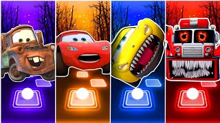 Cars 3 Mater vs Lighting McQueen vs Car Eater vs Fire Truck Eater | Tiles Hop EDM Rush
