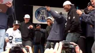 2012 Grey Cup Toronto Argonauts Victory Parade: CHAD Owens and Son