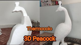 || Thermocol 3D Carving Peacock ||