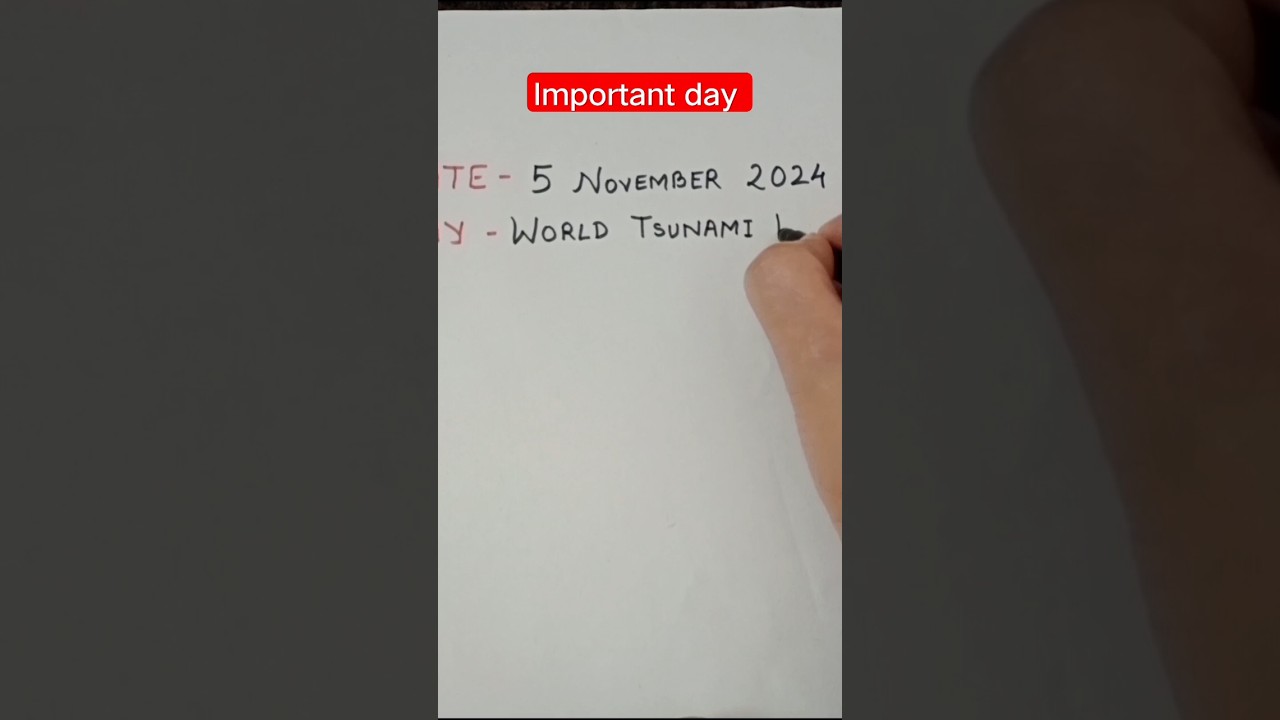 November 5, 2024 || Important day ||
