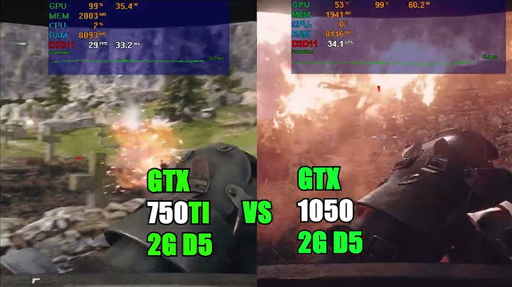 So sánh gtx 1050 và gtx 750ti